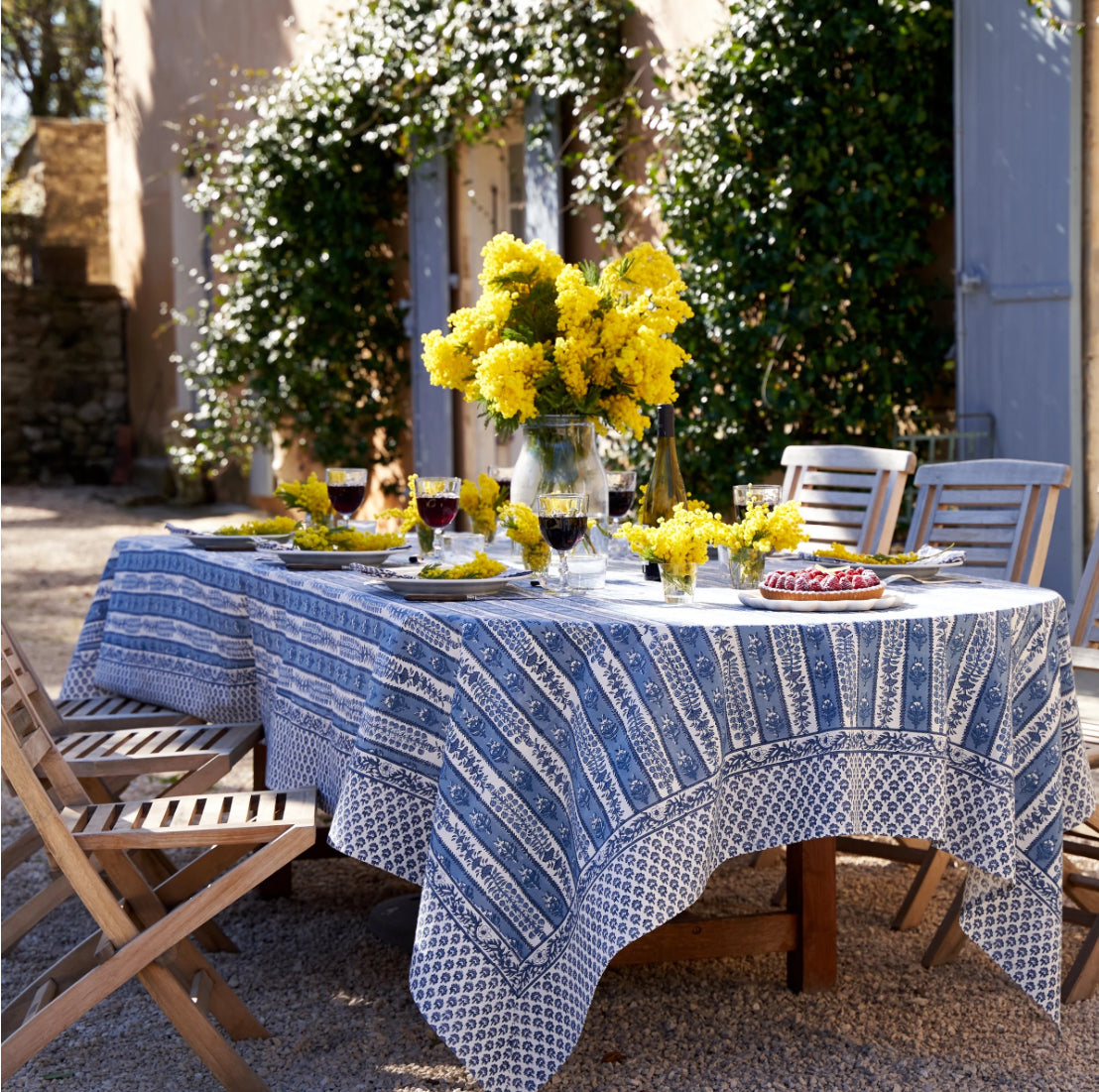 French Tablecloth Avignon Blue & Marine