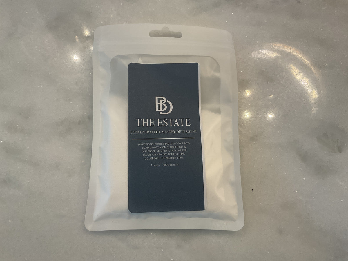 The Estate Concentrated Laundry Detergent small sample pouches