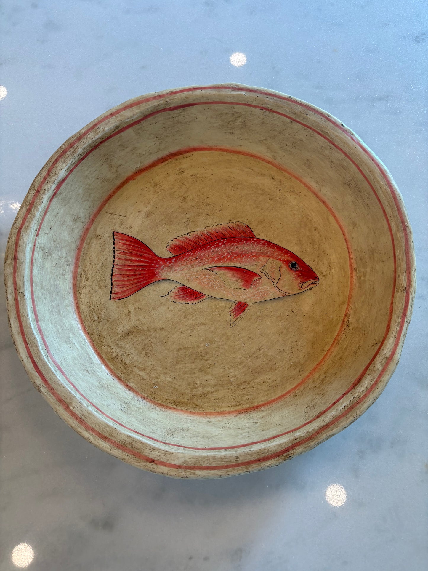 Small Red Fish bowl