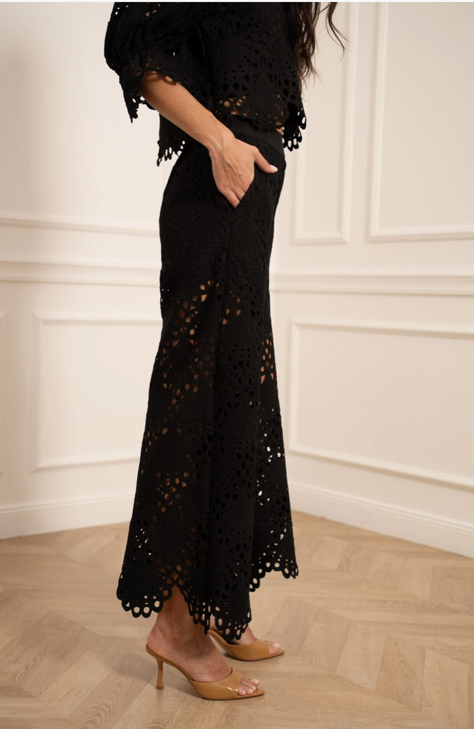 Lace Pants Black