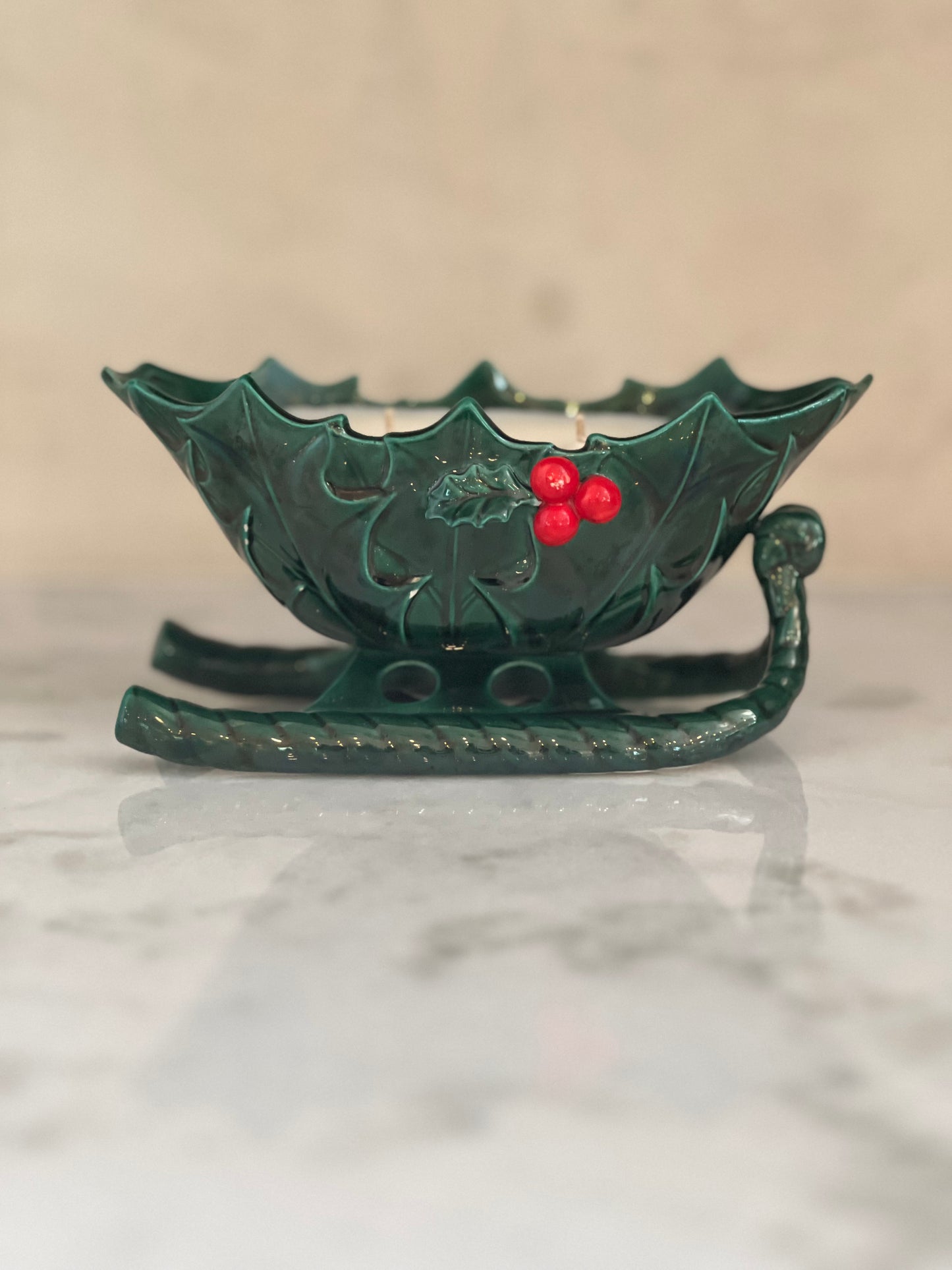 Vintage Sleigh Candle