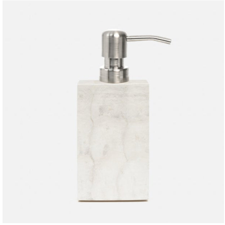 White shell soap dispenser