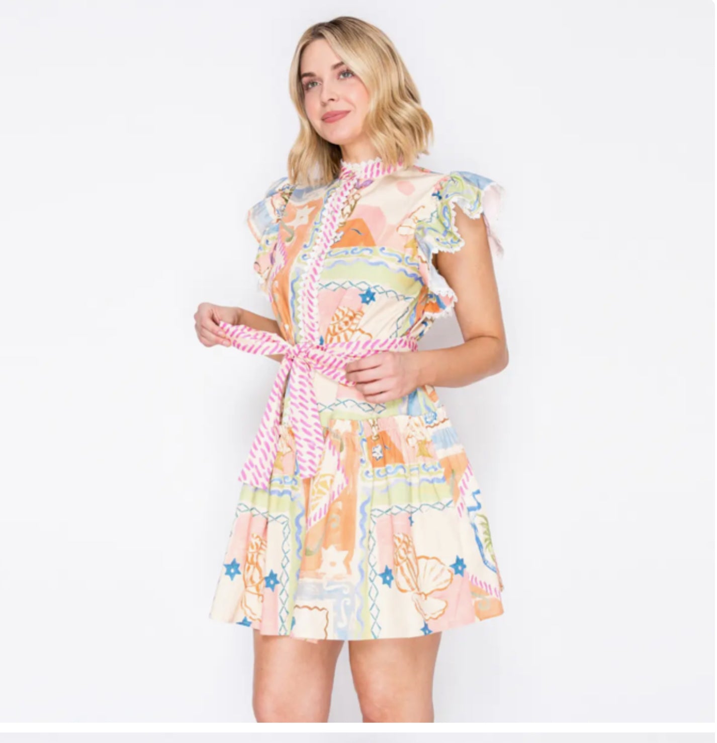 Pastel Voyage Mini Dress