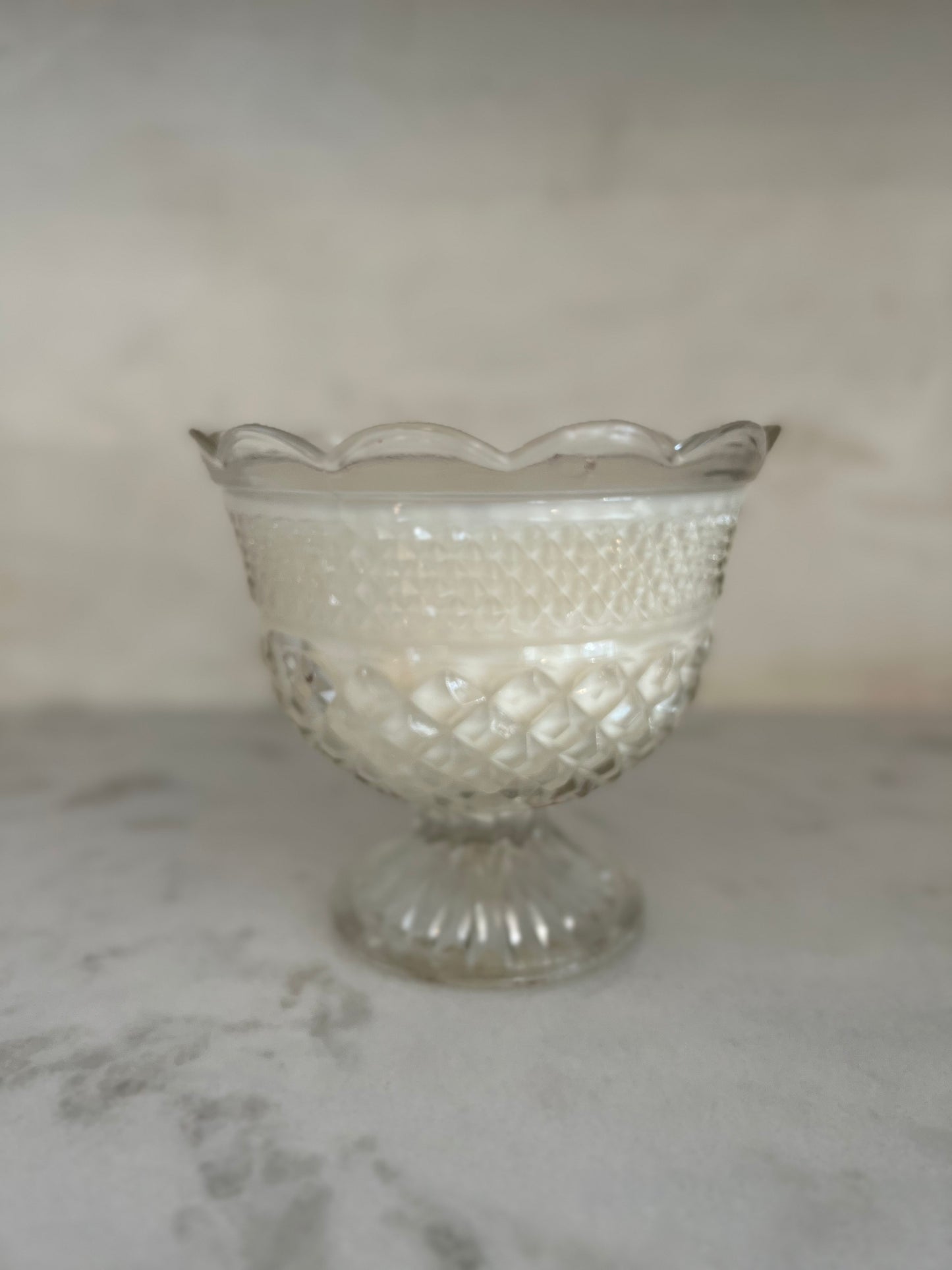 Vintage Crystal Trifle Bowl Custom Candle