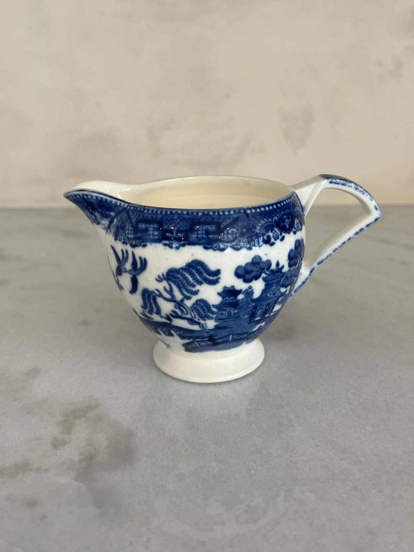 Vintage Blue/white creamer custom Candle