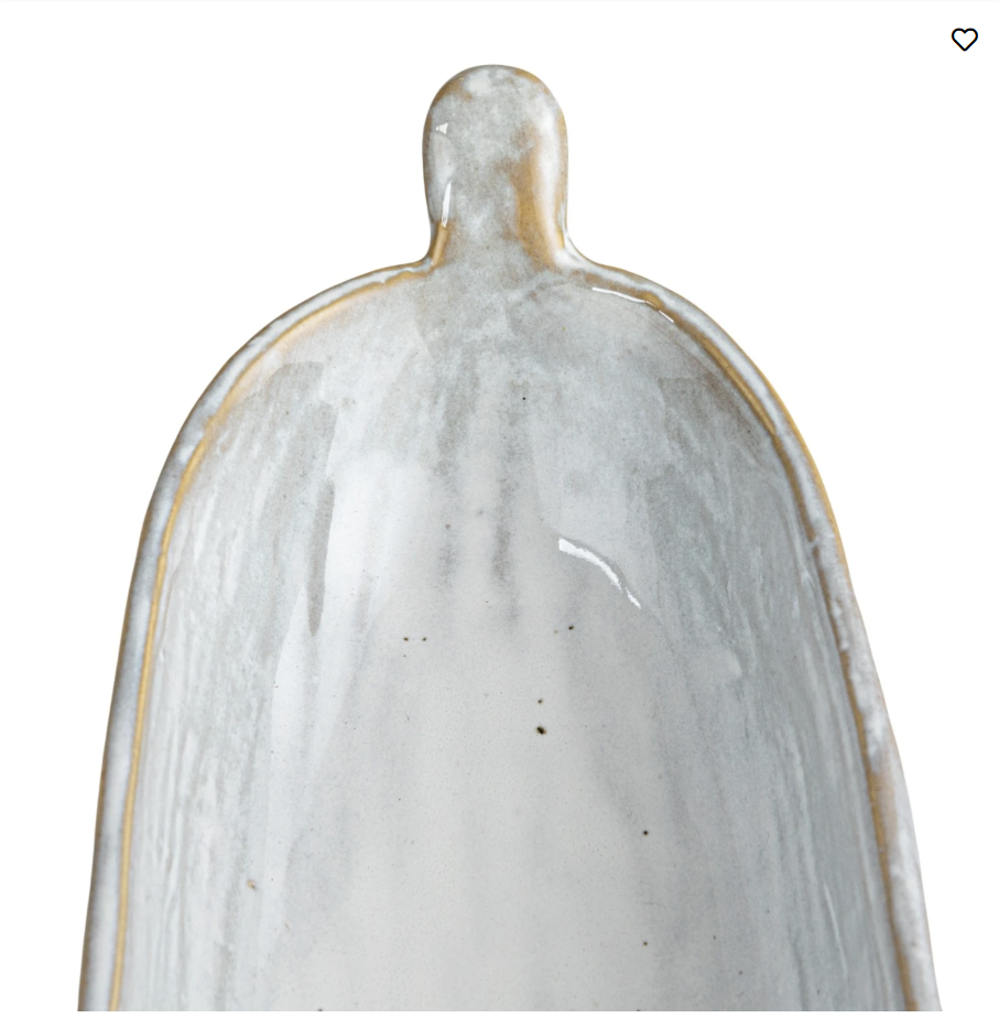 Large Stoneware Dish with Handles, white