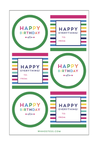 Coloful Gift Sticker Sheets