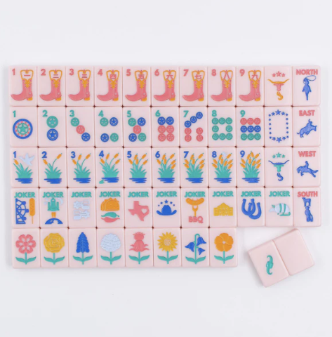 THE TEXAS SERIES | Mahjong with Lone Star Flair | Rodeo Pink Tile