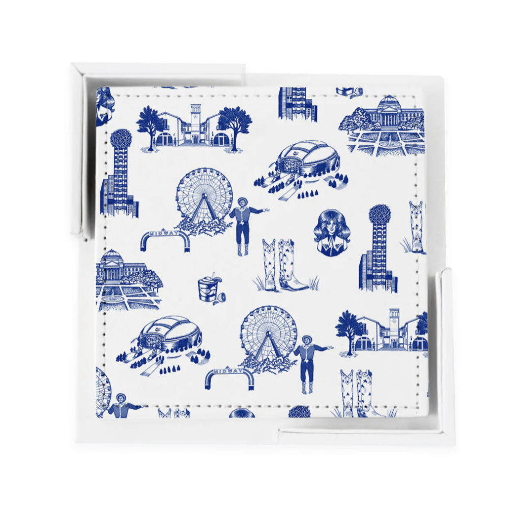 Dallas Toile Coaster Set