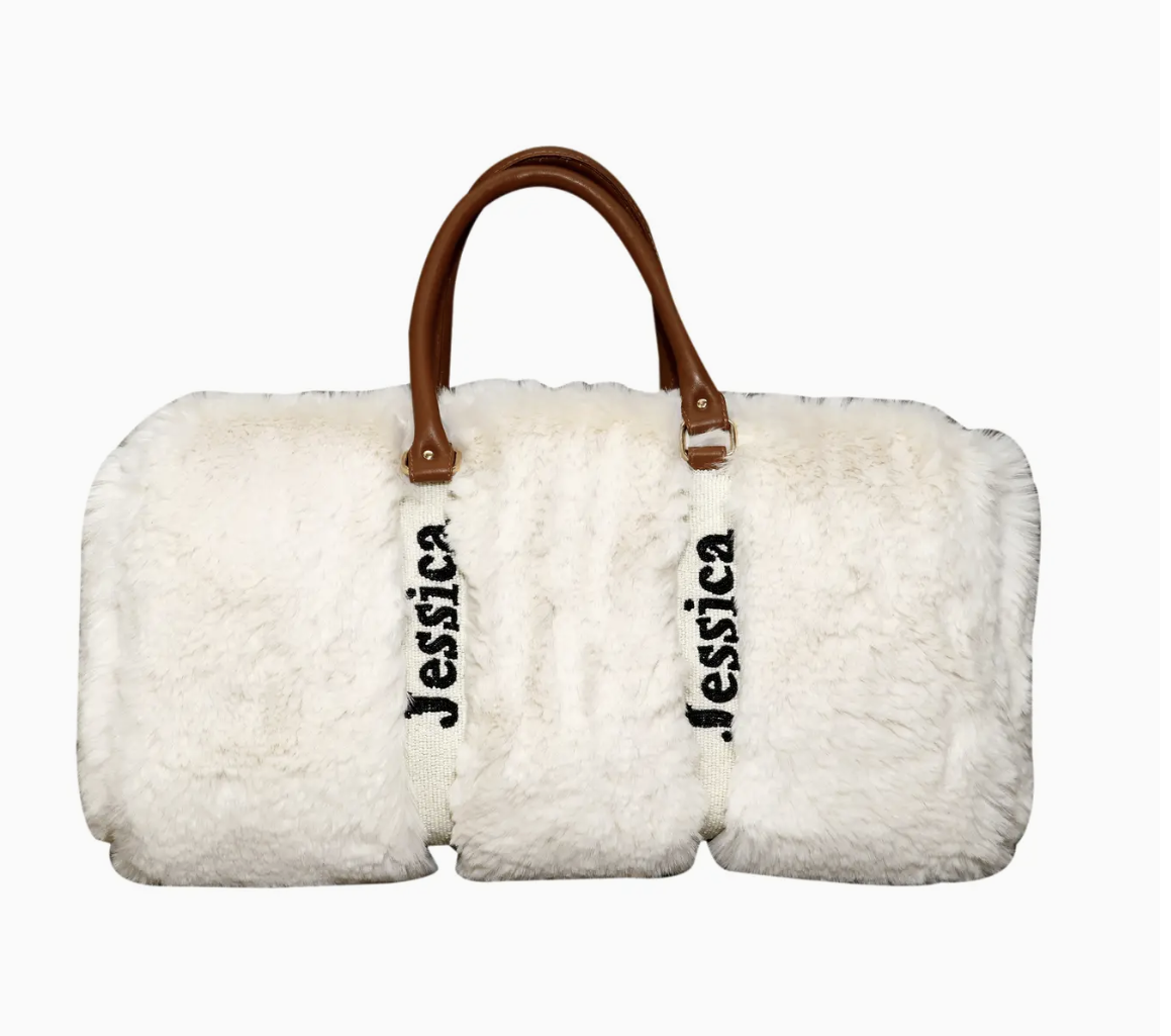 White Bag with leather Handles