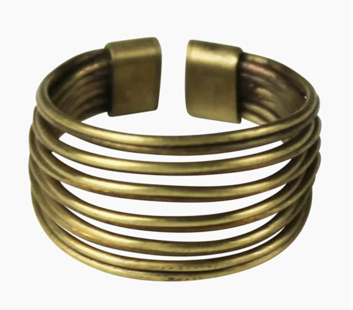 Nara Wire Ring, Brass