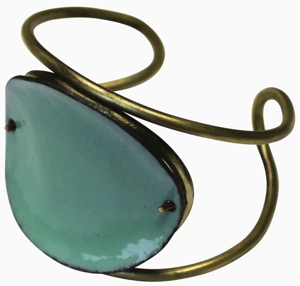 Donte Cuff, Aqua Enamel & Brass