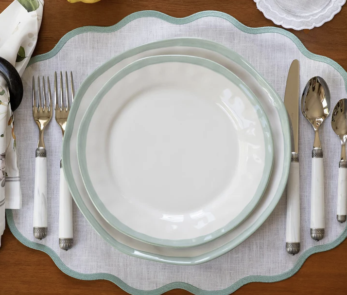 Azores Sea Foam Stoneware Salad Plate