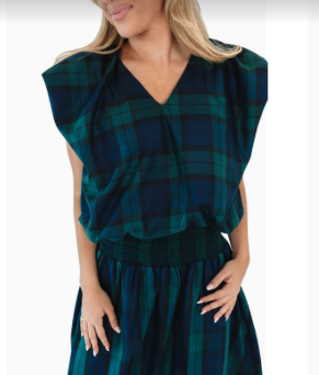 Harlan Bubble top Plaid