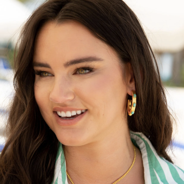 Turquoise Sea Hoop Earrings