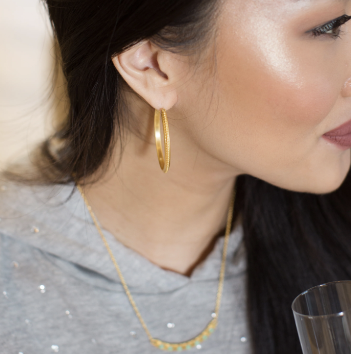 Studded Hoop Earrings