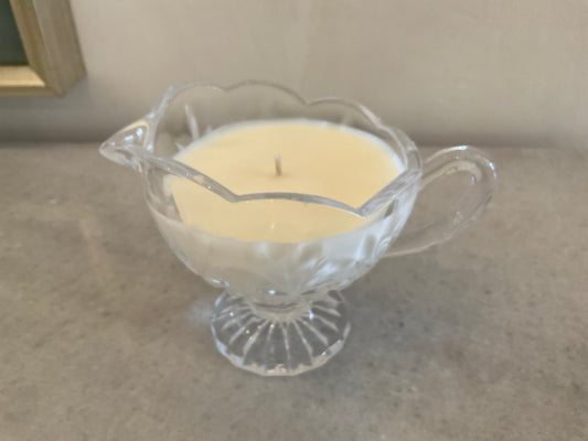 Crystal vintage vessel candle with spout
