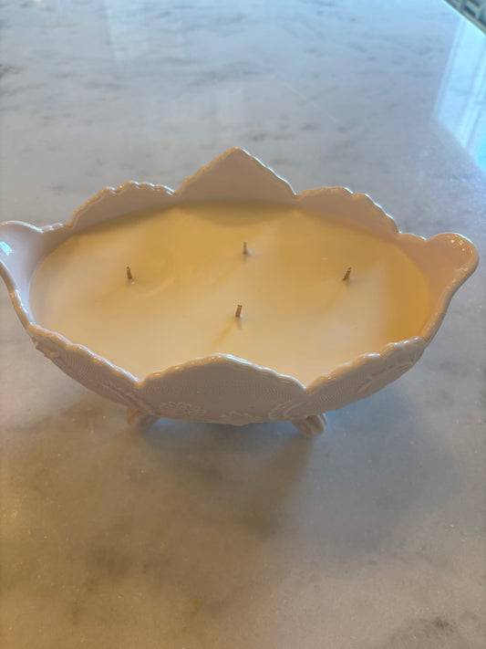 Vintage light pink large candle