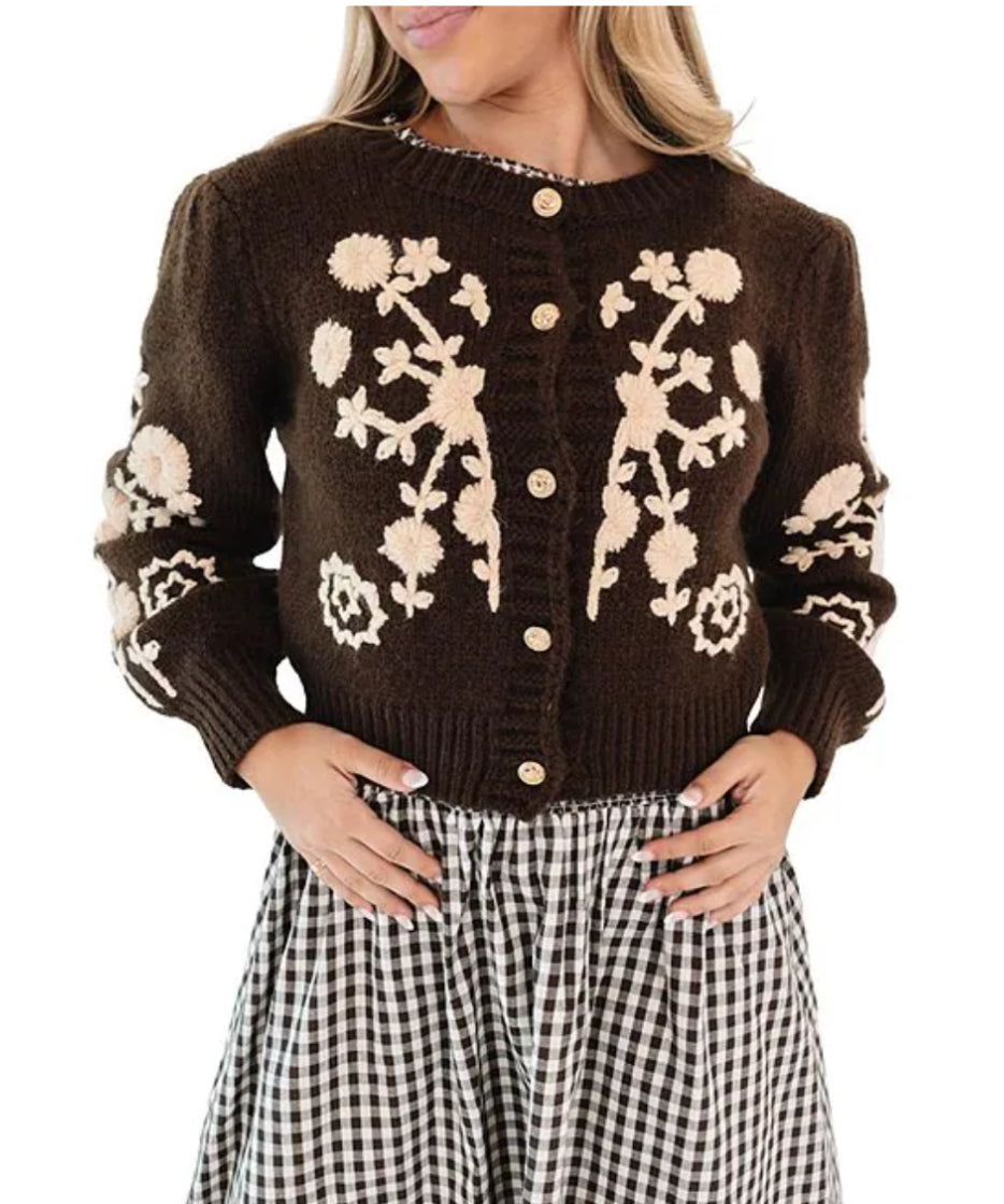 Rowan brown cardigan