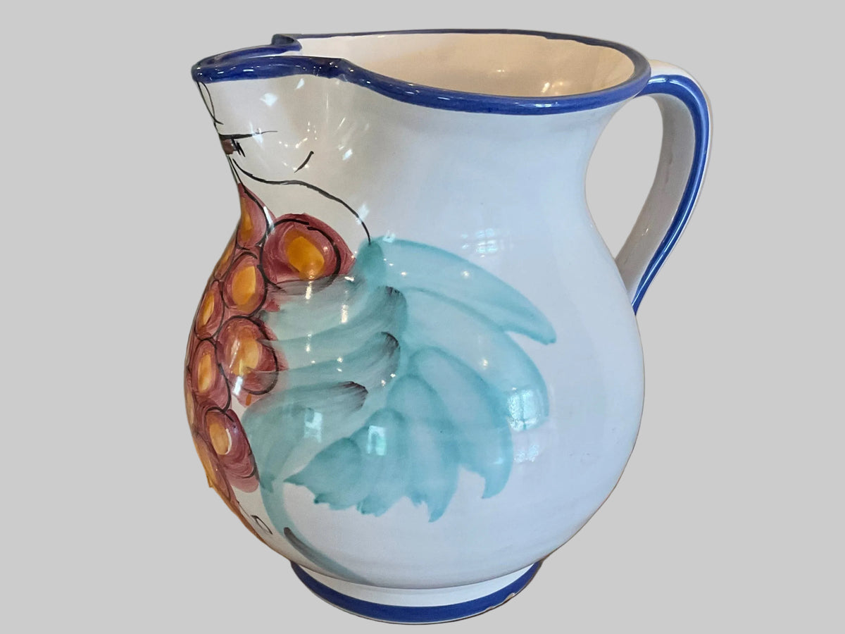 Hand painted ceramic pitcher from Italy