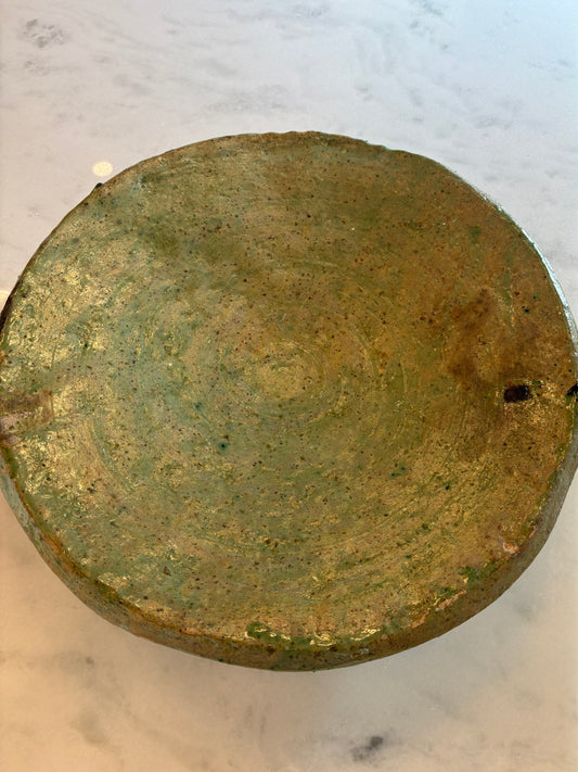 Vintage green pottery from Round Top