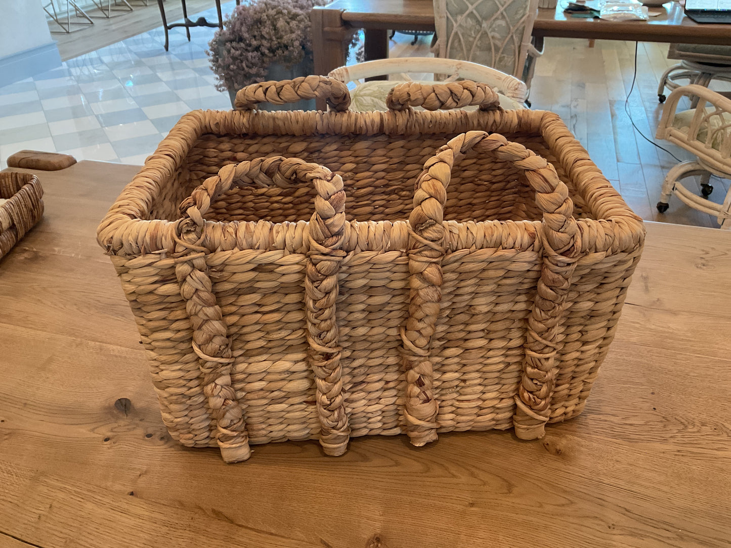 Medium Woven Basket with handles