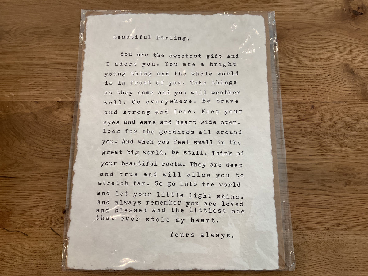 Beautiful Darling Letter