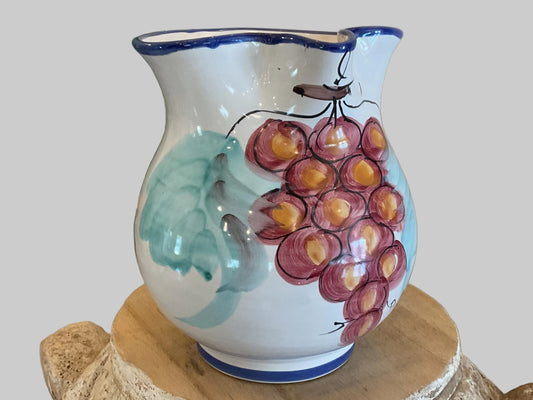 Hand painted ceramic pitcher from Italy