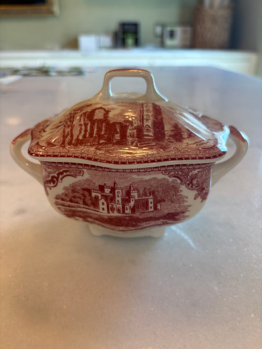 Vintage Asian sugar dish candle