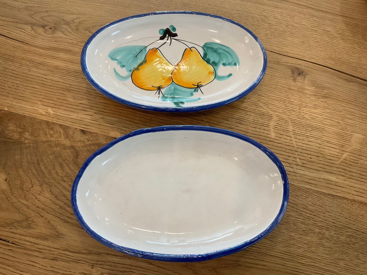 Hand painted small plates from Italy - Set of two