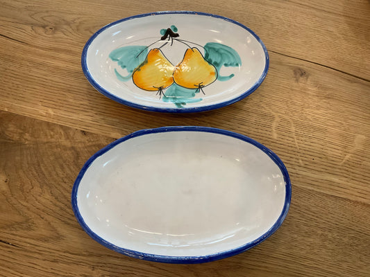 Hand painted small plates from Italy - Set of two