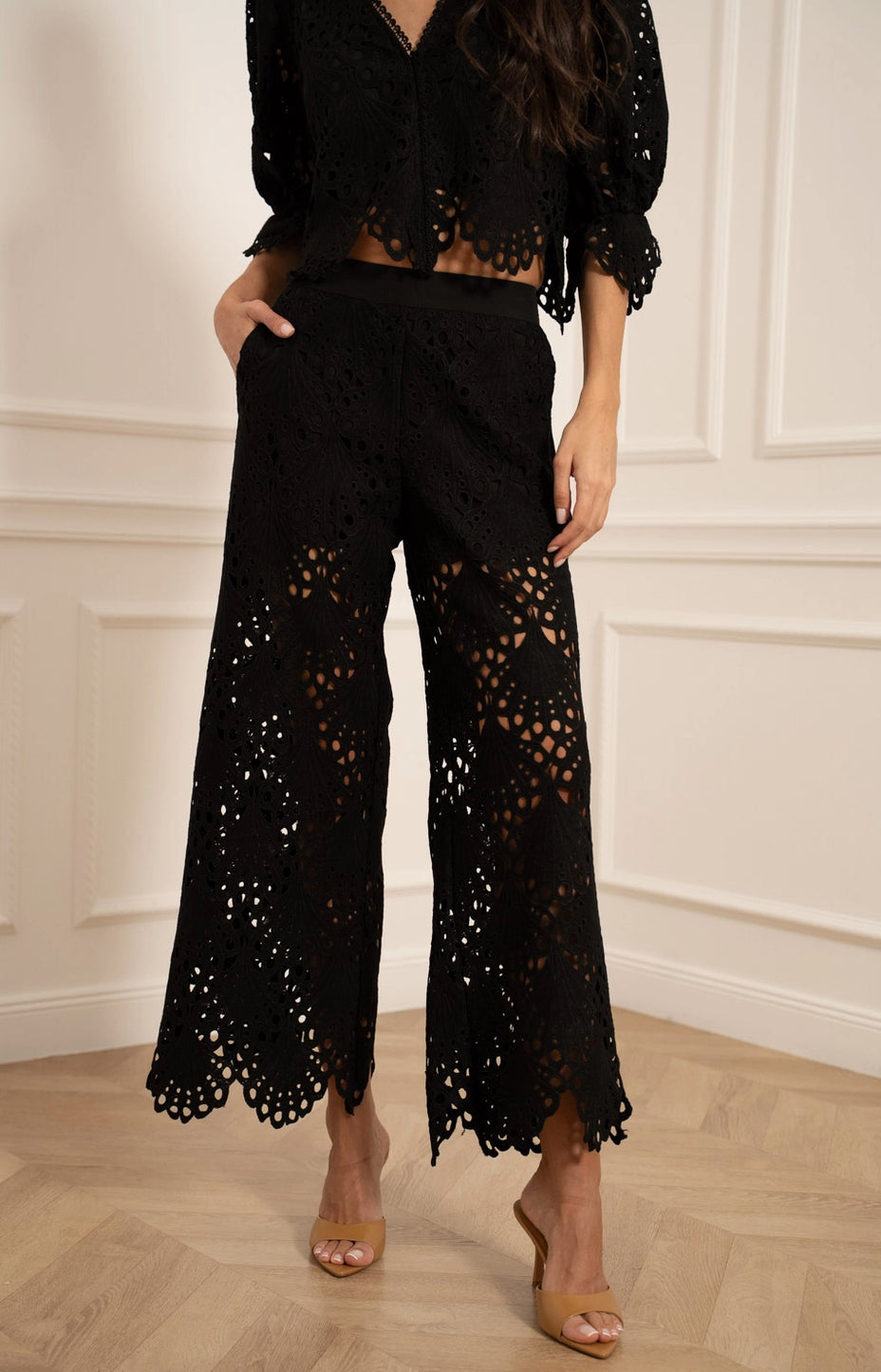 Lace Pants Black