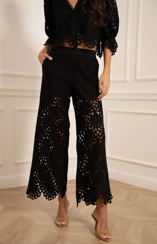 Lace Pants Black