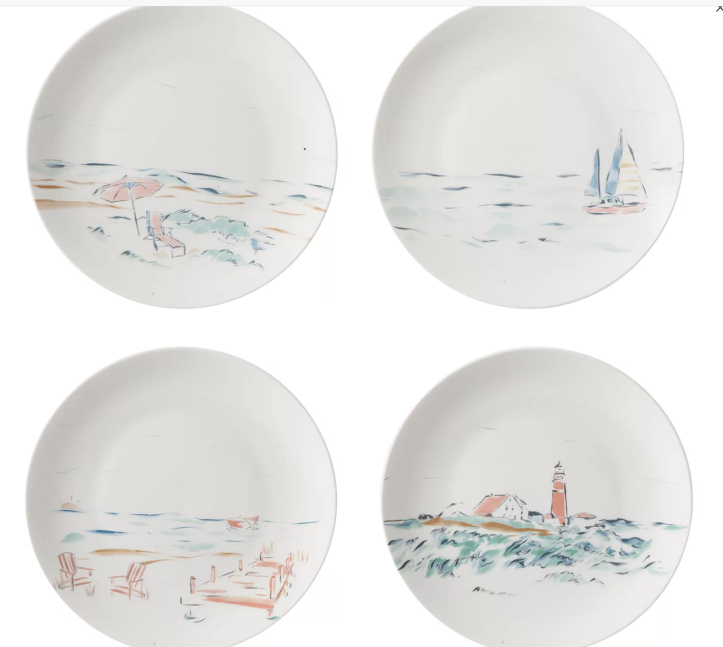 Signature Coastal Salad Plate Set