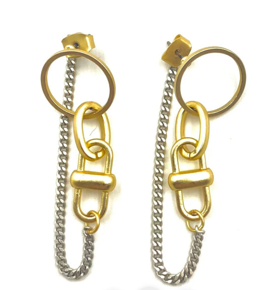 Bond Earrings Matte Gold