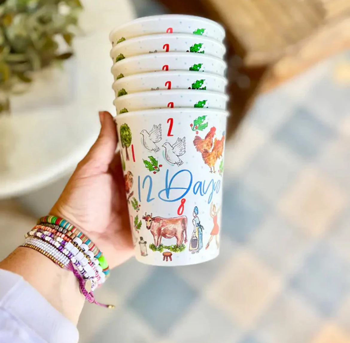 12 Days of Christmas Reusable Cups
