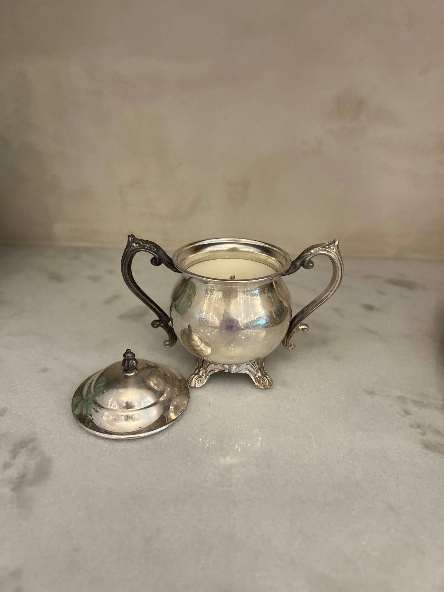 Vintage Silver Plated Sugar Candle