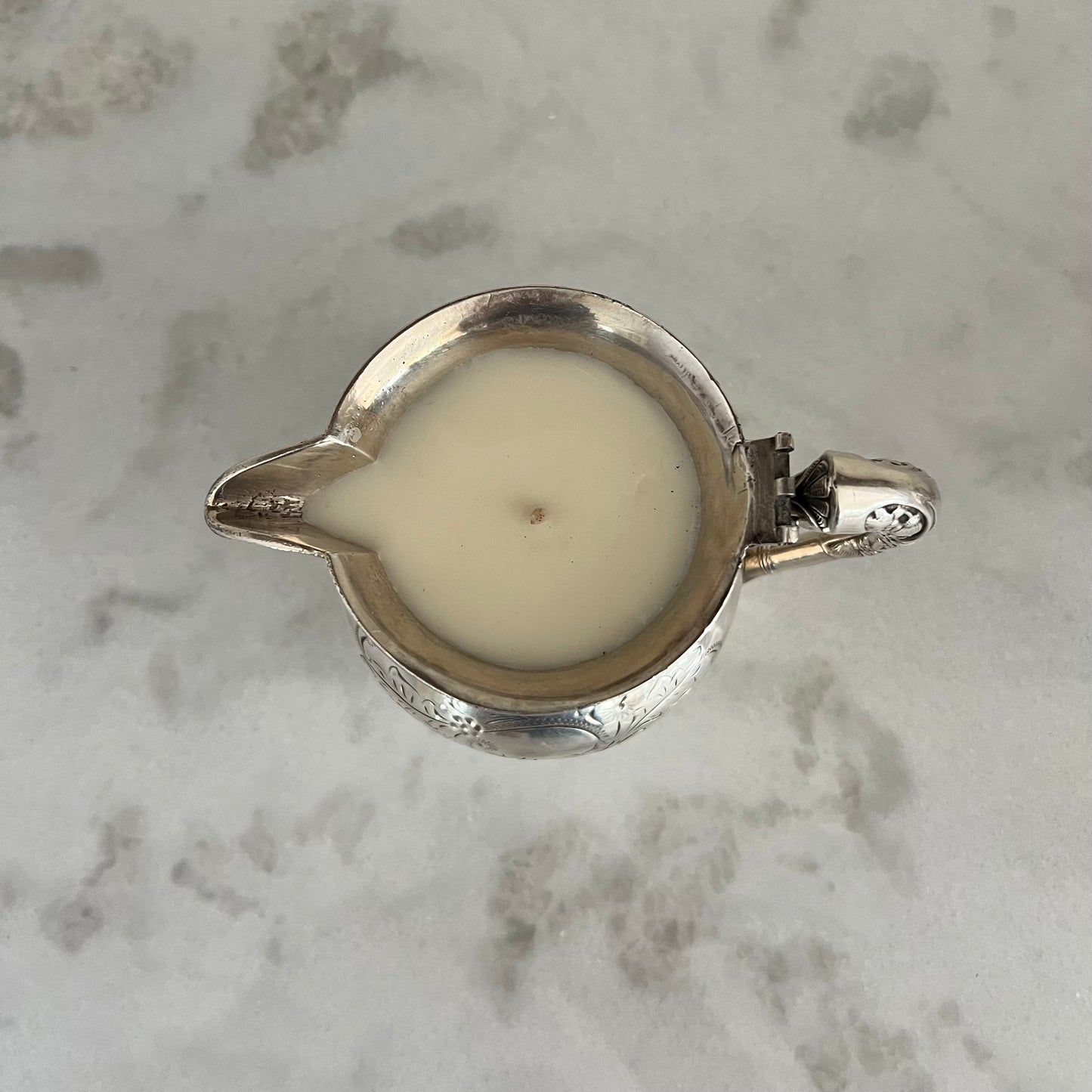 Vintage Silver Creamer Custom Candle