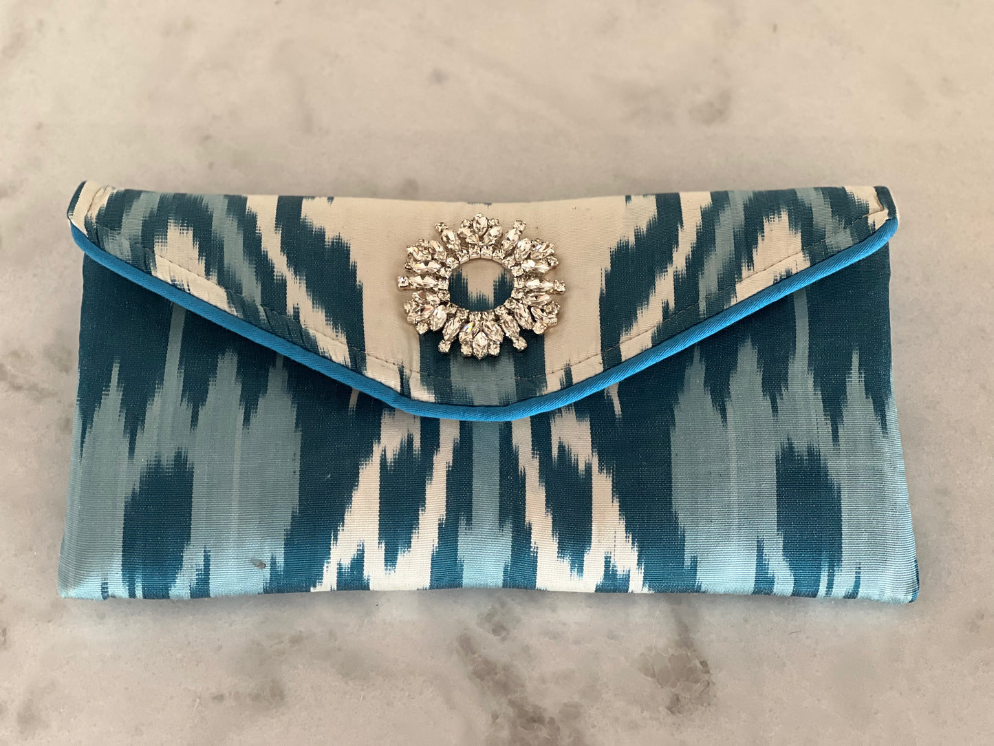 Lily Cocktail Clutch - Silk, Blue