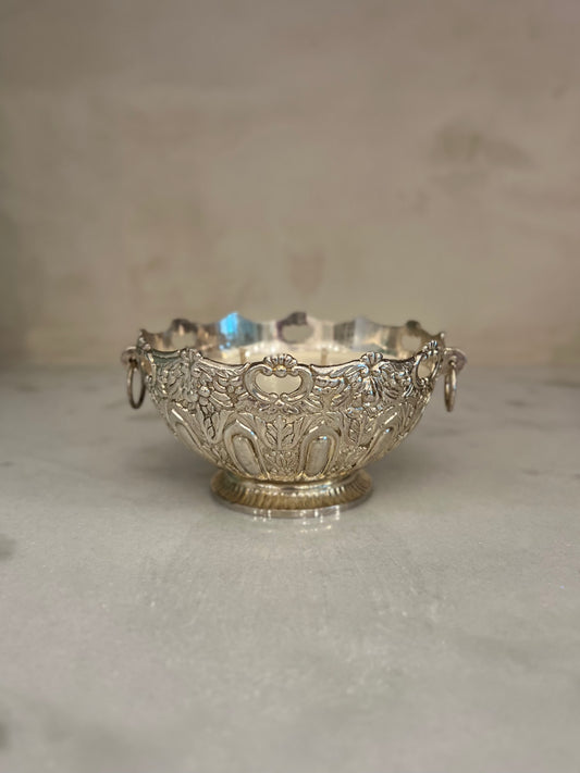 Vintage Silver Plated Bowl Candle  from Italy
