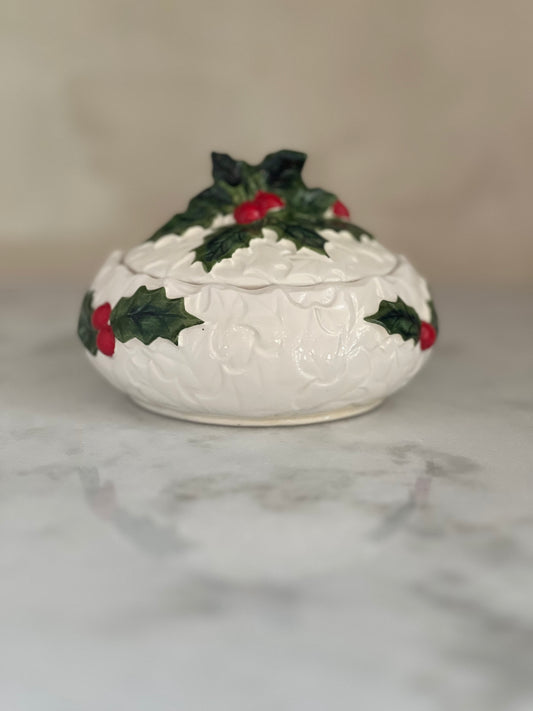Vintage Mistletoe Candle