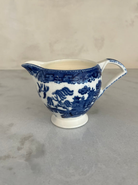 Vintage Blue/white creamer custom Candle