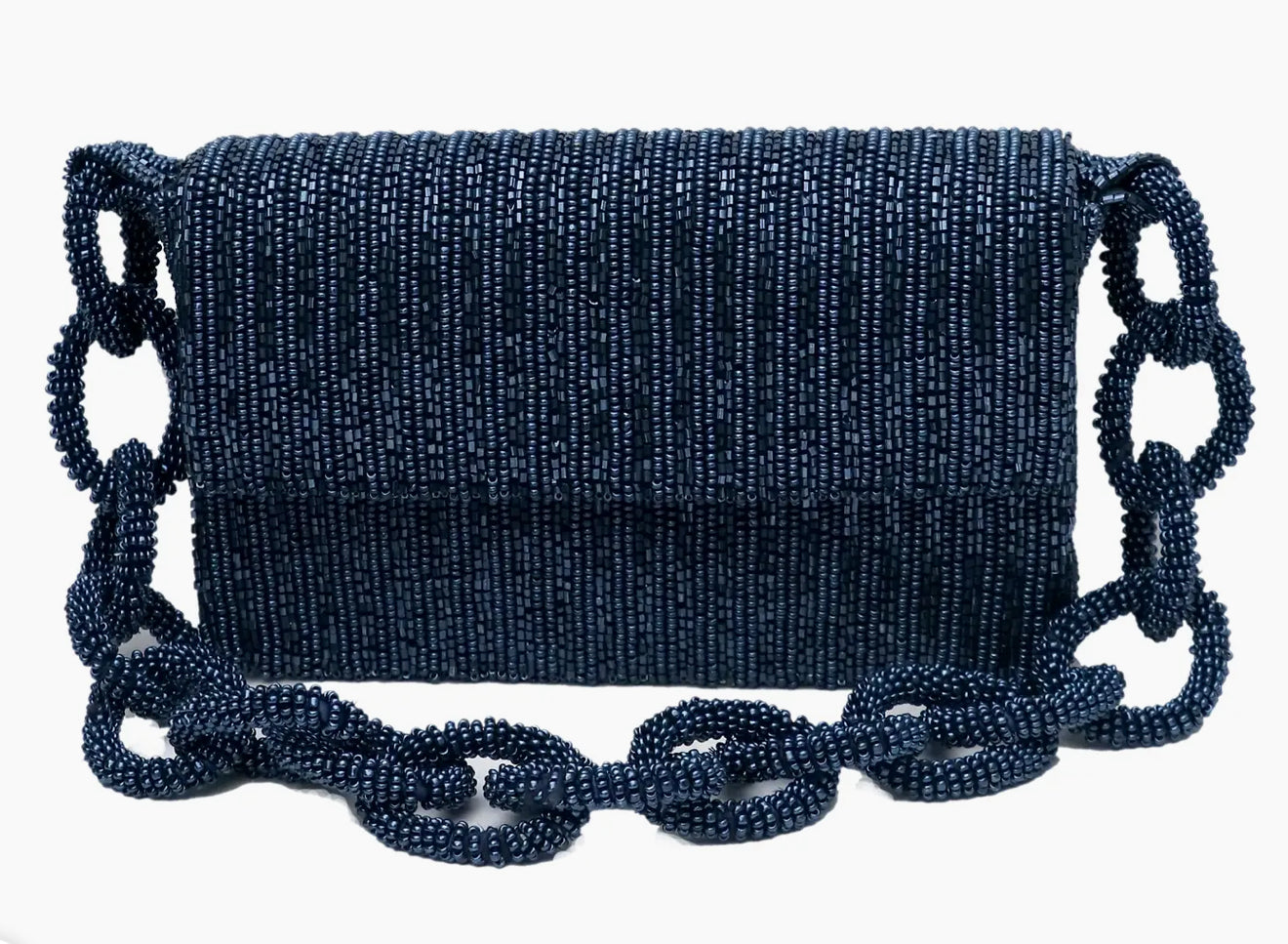 Night Out Navy Beaded Handbag
