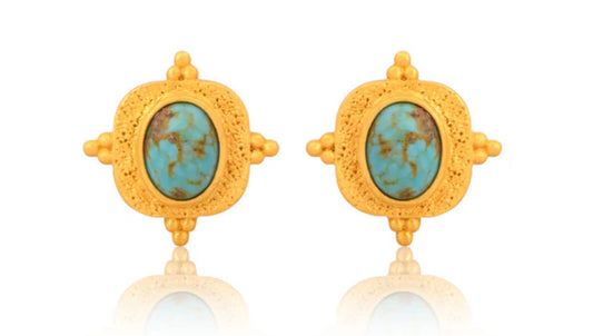 Lost in Paradise Stud Earrings Turquoise