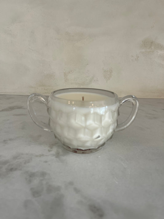Vintage Crystal Cup Custom Candle