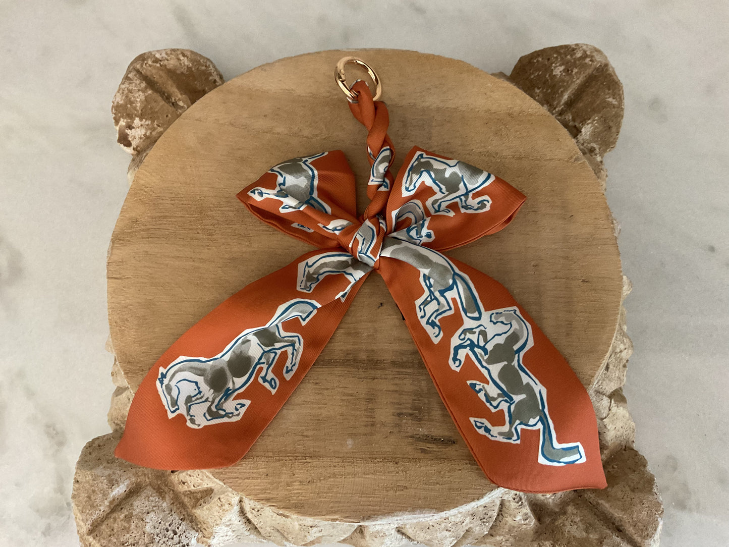 Round Top scarf bag charm