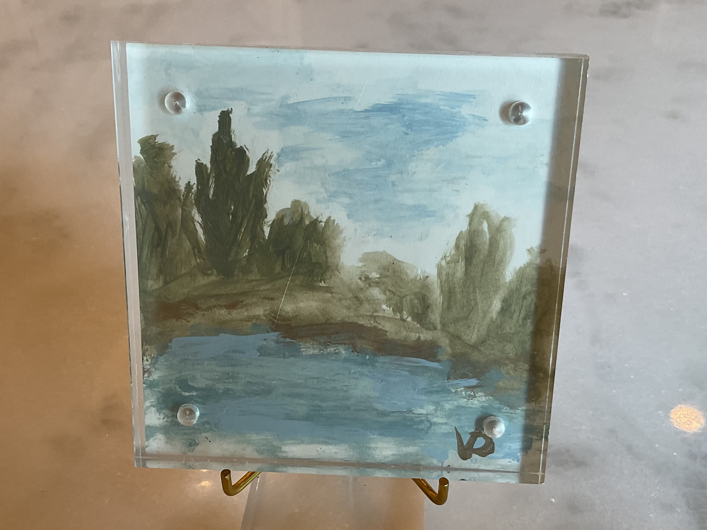 Acrylic small landscape artwork by Vicki Denaburg