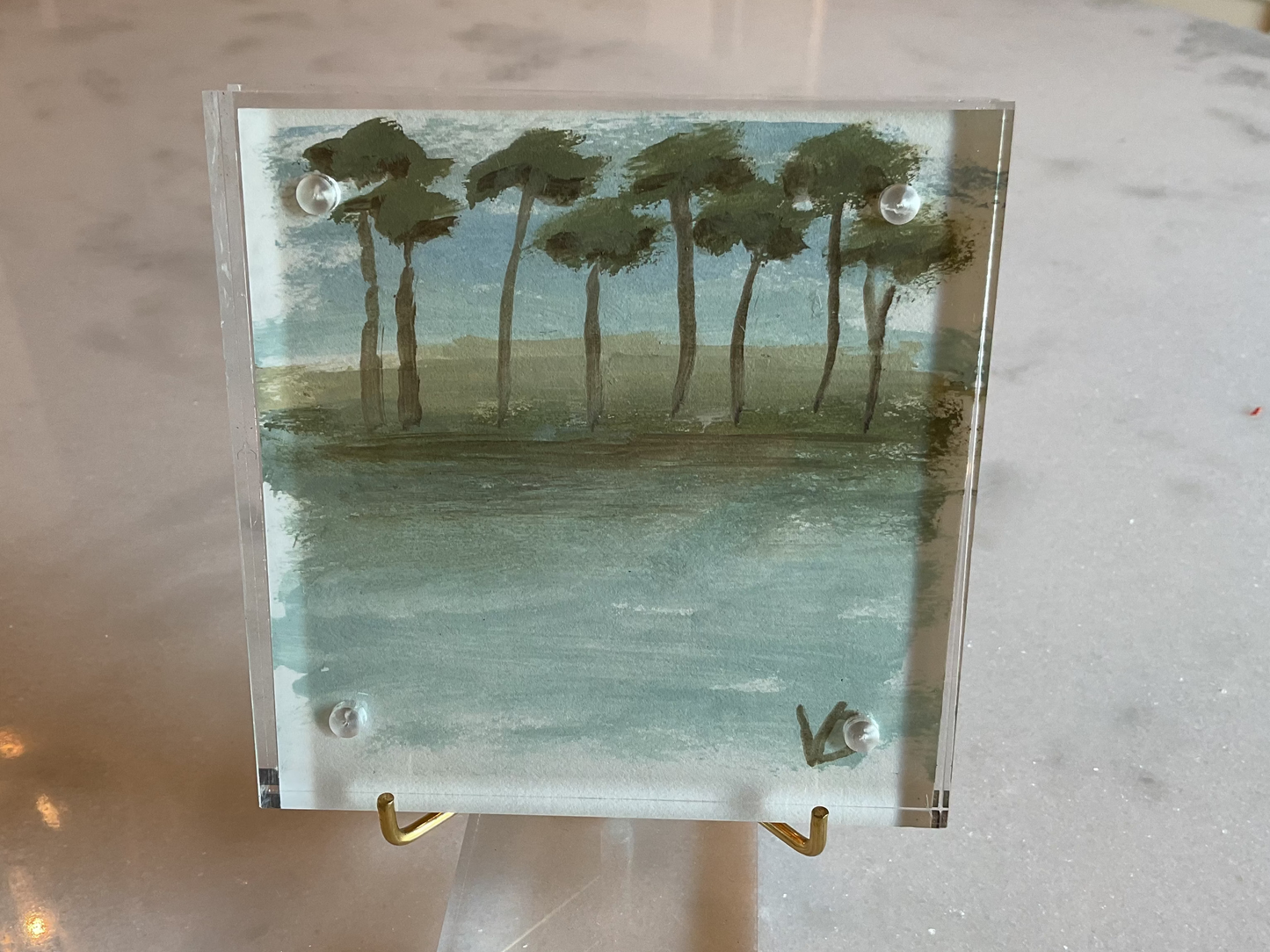 Acrylic small landscape artwork by Vicki Denaburg