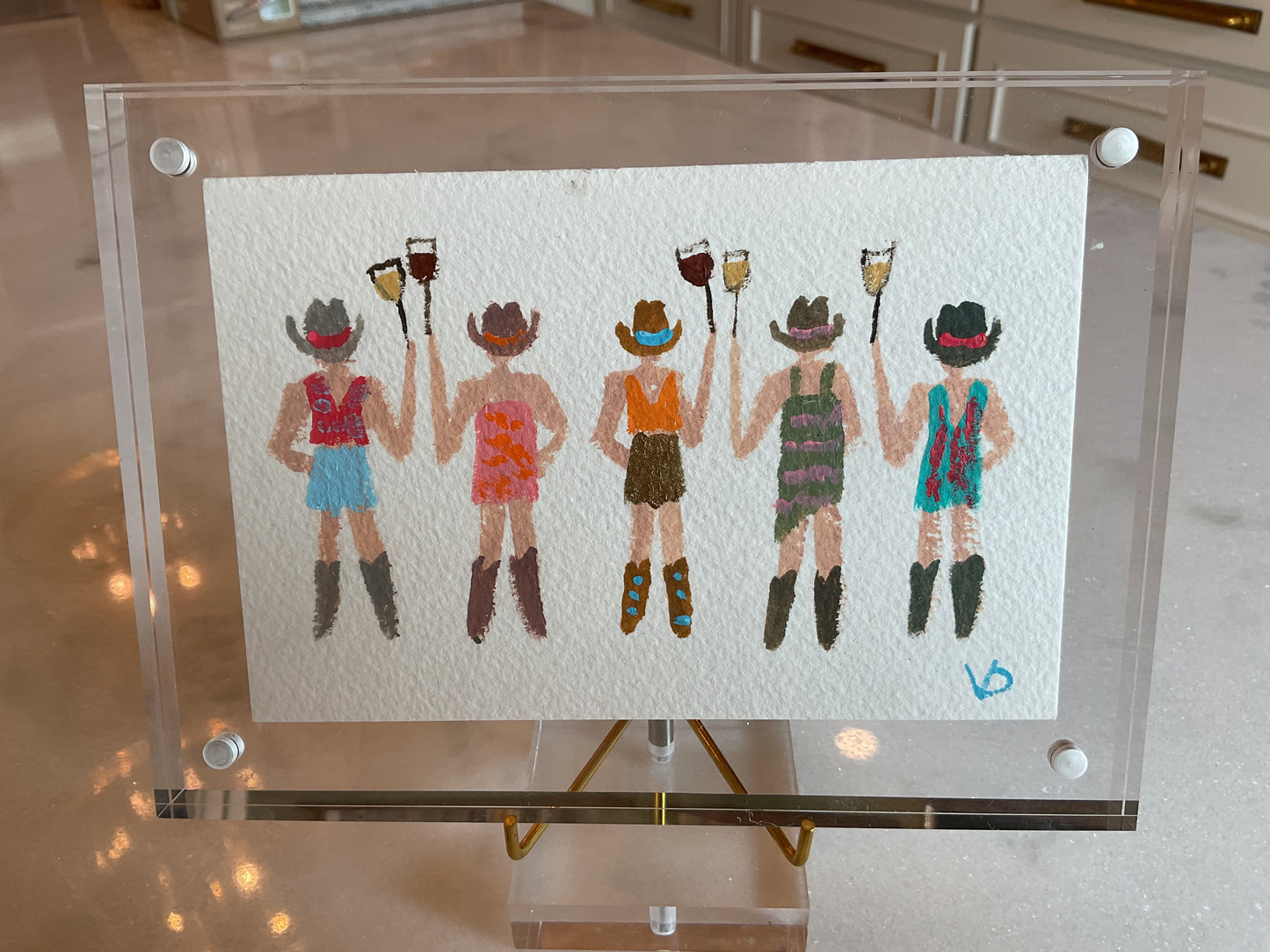 Girls Night Acrylic art by Vicki Denaburg
