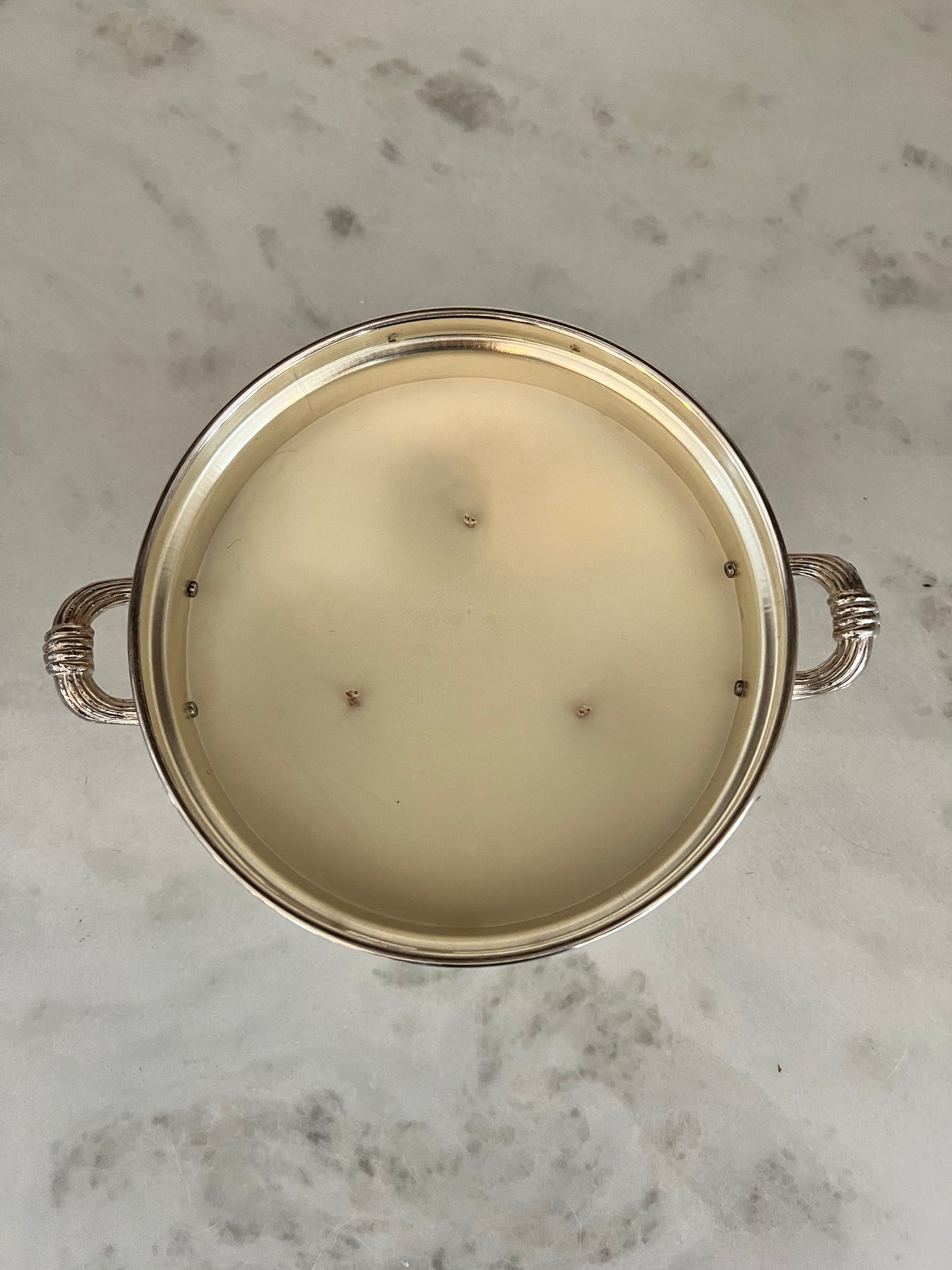 Vintage Silver Plated Ice Bucket Custom Candle